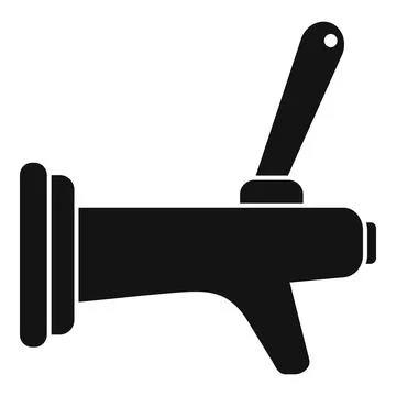 Beer tap silhouette serving refreshing alcoholic beverage draft Stock Illustration