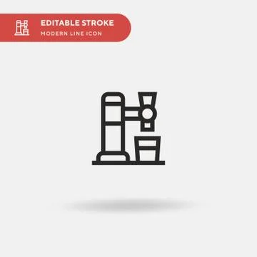 Beer Tap Simple vector icon. Illustration symbol design template for web mobi Stock Illustration