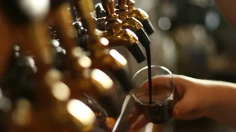 Beer Tap Stout Stock Footage 10890585