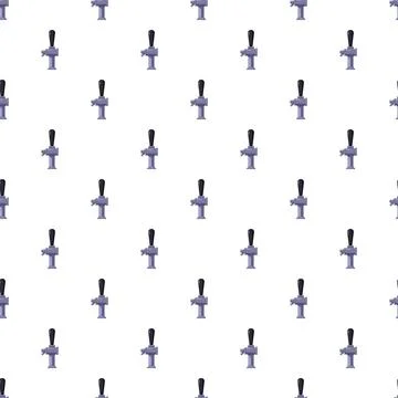 Beer taps repeating pattern for brewpub design Stock Illustration