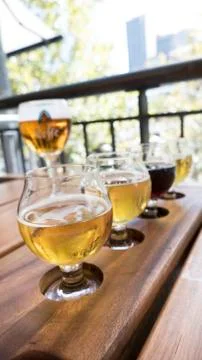 Beer Tasting Foto stock