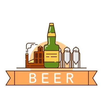 Beer theme illustration Stock Illustration
