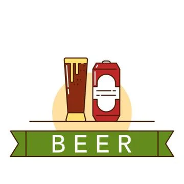 Beer theme illustration Stock Illustration