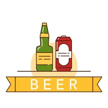Beer theme illustration Stock Illustration