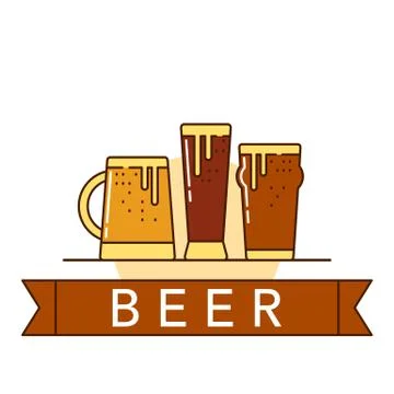 Beer theme illustration Stock Illustration