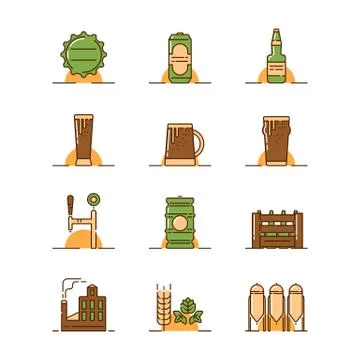 Beer theme illustration Stock Illustration