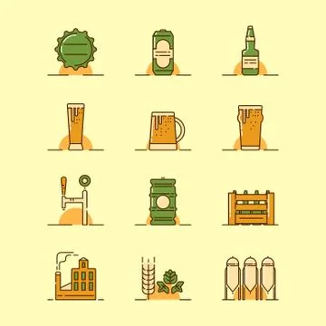 Beer theme illustration Stock Illustration