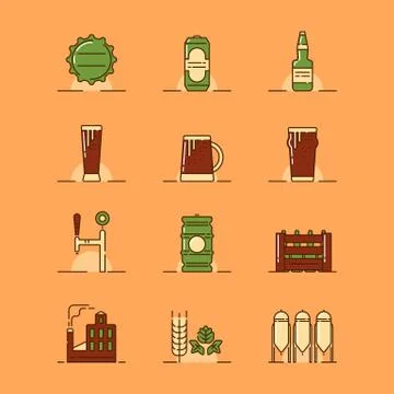 Beer theme illustration Stock Illustration