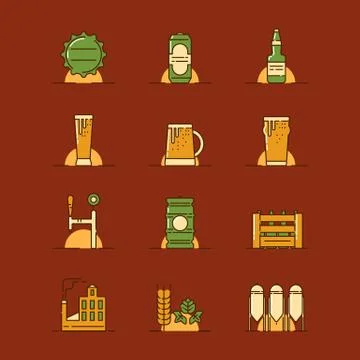 Beer theme illustration Stock Illustration