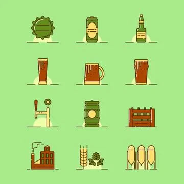Beer theme illustration Stock Illustration