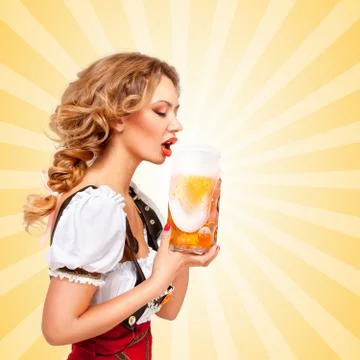 Beer thirst. Stock Photos