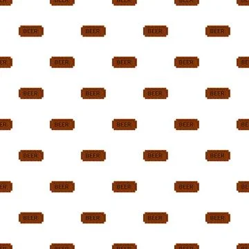 Beer ticket pattern for brewery and festival background Stock Illustration