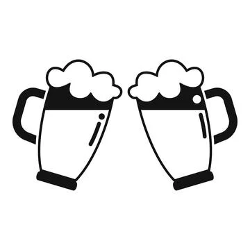 Beer toast icon simple vector. Drink glass Stock Illustration