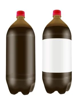 Beer in two liter plastic bottles. Stock Illustration