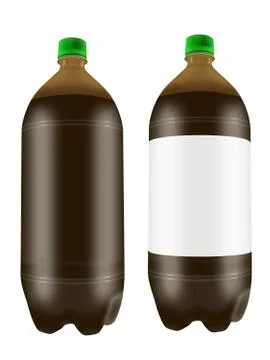 Beer in two liter plastic bottles. Stock Illustration