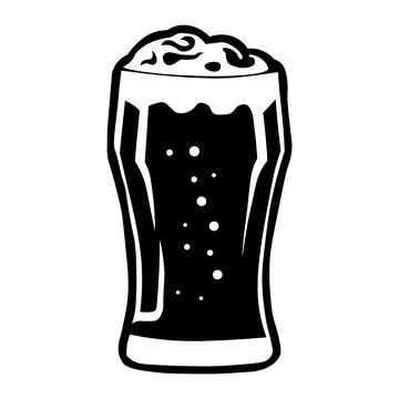 Beer vector black icon on white background Stock Illustration