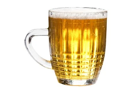 Beer on white background Stock Photos