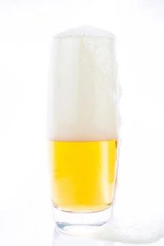 Beer on white background Stock Photos