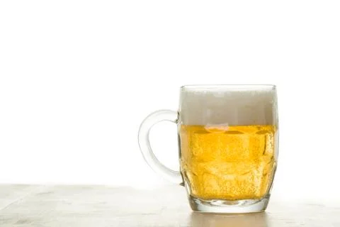 Beer on white Stock Photos