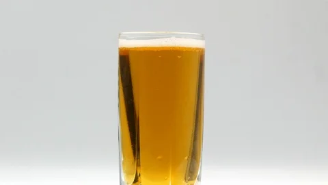 Beer white studio close up shot Stock Footage 126406247