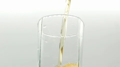 Beer white studio close up shot Stock Footage 126406843