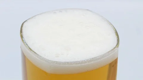 Beer white studio close up shot Stock Footage 126407690