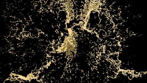 Beer Wine Splash slow motion with alpha mask Stock Footage 113824425