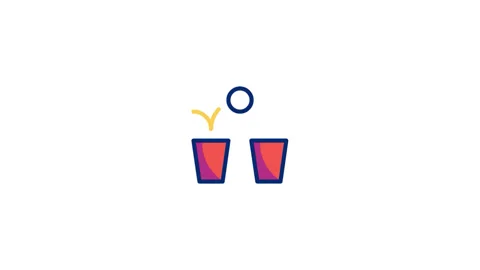 Beerpong Animated Icon Stock Footage 320340565