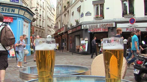 Beers in Paris Stock Footage 25944545