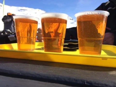 Beers on terrace Stock Photos