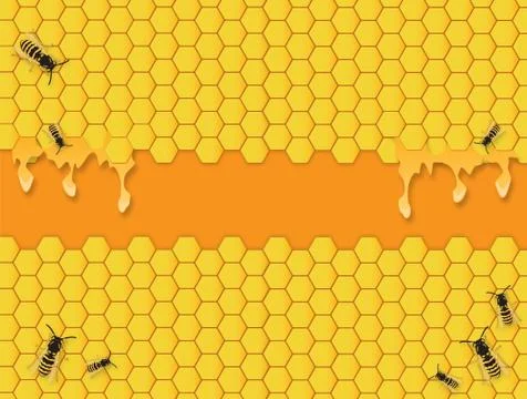 Bees Backgroun... Stock Illustration