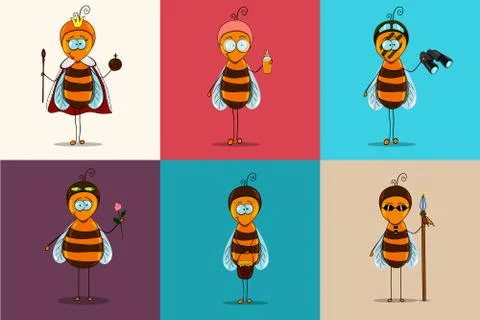 Bees Illustrazione stock