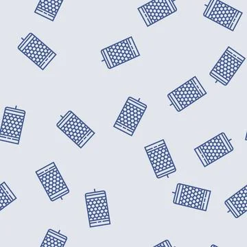 Beeswax candle line seamless pattern Stock Illustration
