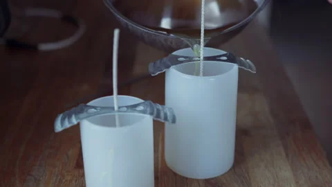 Beeswax Candle Making - Making the first Candle 動画素材 202342939