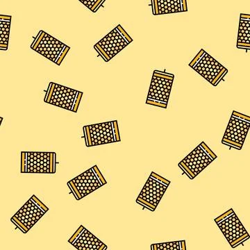 Beeswax candle vector seamless pattern 스톡 일러스트
