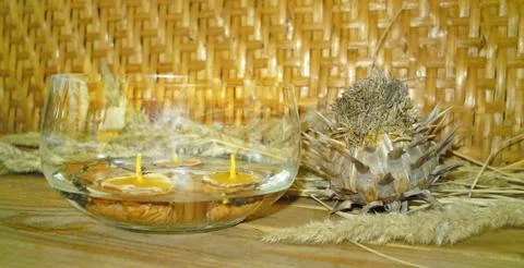 Beeswax candles Stock Photos