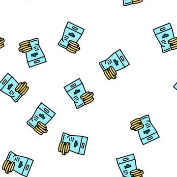 Beeswax discs extra vector seamless pattern Stock Illustration