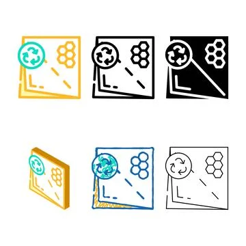 Beeswax paper zero waste color concepts icon vector Stock Illustration