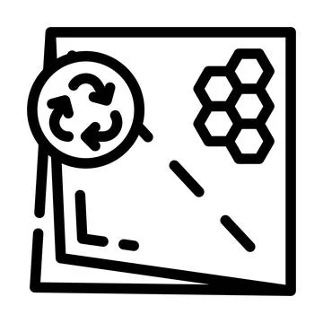 Beeswax paper zero waste line icon vector illustration Stock Illustration