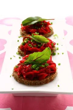 Beet appetizers Stock Photos