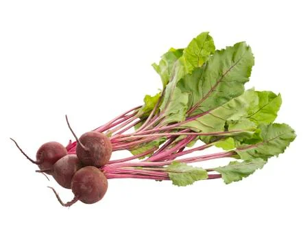 Beet, beetroot bunch on white background Stock Photos