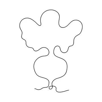 Beet continuous one line drawing Illustrazione stock