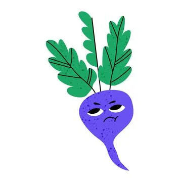 Beet cute funny vegetable character. Stock Illustration