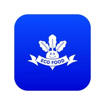 Beet icon blue vector Stock Illustration