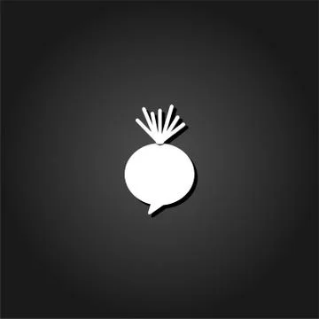 Beet icon flat. Stock Illustration