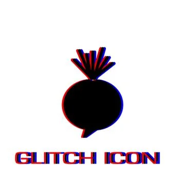 Beet icon flat. Stock Illustration