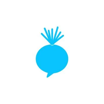 Beet icon flat. 스톡 일러스트