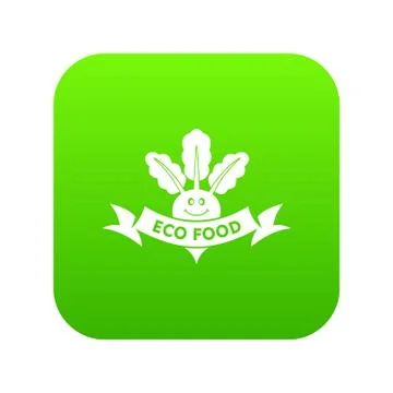 Beet icon green vector Stock Illustration