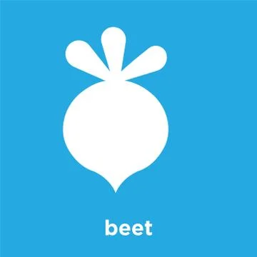 Beet icon isolated on blue background Stock Illustration