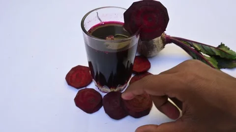 Beet juice. Stock Footage 264276026